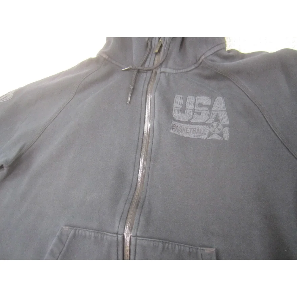 Nike Jacket Teen Boys XL Fleece Zip Up Hoodie Sportswear‎ Graphic USA Basketball
